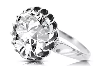 Zircon Argent sterling 925 Anneau Bijoux vintage vrc035s